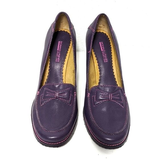 DONALD PLINER Cassis Purple Heeled Loafers 8.5 - Picture 2 of 9